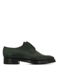 Chaussures derby en cuir vert foncé Namacheko