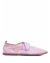 Chaussures derby en cuir violet clair