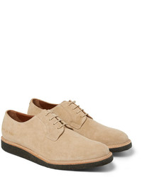 Chaussures derby en daim beiges Common Projects