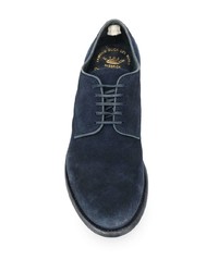 Chaussures derby en daim bleu marine Officine Creative