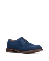 Chaussures derby en daim bleu marine Church's