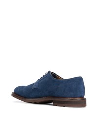 Chaussures derby en daim bleu marine Church's