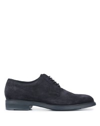 Chaussures derby en daim bleu marine BOSS