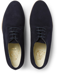 Chaussures derby en daim bleu marine Mr. Hare