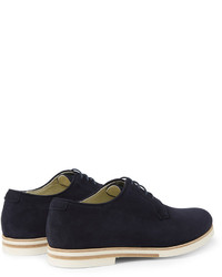 Chaussures derby en daim bleu marine Mr. Hare