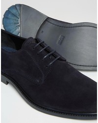 Chaussures derby en daim bleu marine Boss Orange