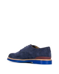 Chaussures derby en daim bleu marine PS Paul Smith