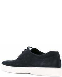 Chaussures derby en daim bleu marine Tod's