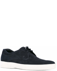 Chaussures derby en daim bleu marine Tod's