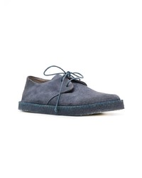 Chaussures derby en daim bleu marine Marsèll