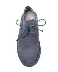 Chaussures derby en daim bleu marine Marsèll