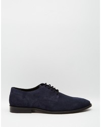 Chaussures derby en daim bleu marine Dune