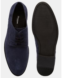 Chaussures derby en daim bleu marine Dune