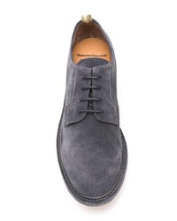 Chaussures derby en daim bleu marine Officine Creative