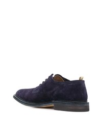 Chaussures derby en daim bleu marine Officine Creative