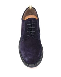 Chaussures derby en daim bleu marine Officine Creative