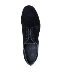 Chaussures derby en daim bleu marine Premiata