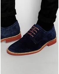 Chaussures derby en daim bleu marine Red Tape