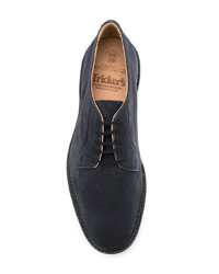 Chaussures derby en daim bleu marine Trickers