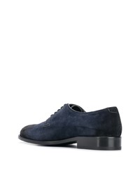 Chaussures derby en daim bleu marine Baldinini