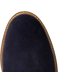 Chaussures derby en daim bleu marine A.P.C.