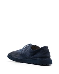 Chaussures derby en daim bleu marine Marsèll