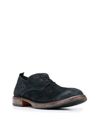 Chaussures derby en daim bleu marine Moma