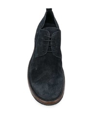 Chaussures derby en daim bleu marine Moma