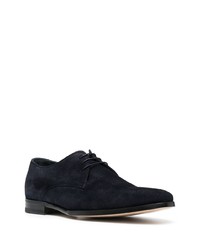 Chaussures derby en daim bleu marine Paul Smith