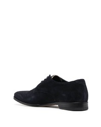 Chaussures derby en daim bleu marine Paul Smith