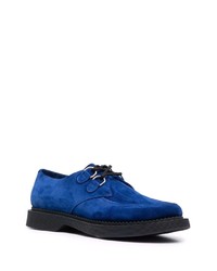 Chaussures derby en daim bleu marine Saint Laurent