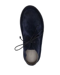 Chaussures derby en daim bleu marine Marsèll