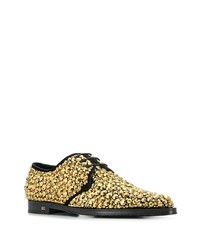 Chaussures derby en daim dorées Dolce & Gabbana