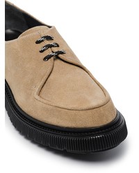 Chaussures derby en daim épaisses marron clair Adieu Paris