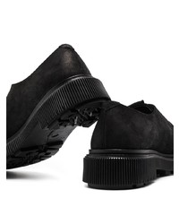 Chaussures derby en daim épaisses noires Adieu Paris