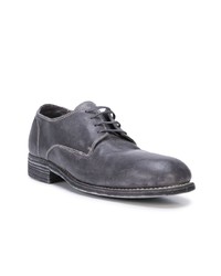 Chaussures derby en daim gris foncé Guidi