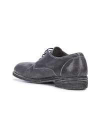 Chaussures derby en daim gris foncé Guidi