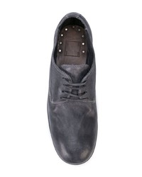 Chaussures derby en daim gris foncé Guidi