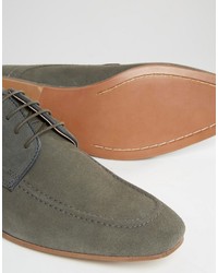 Chaussures derby en daim grises Asos