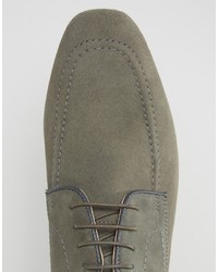 Chaussures derby en daim grises Asos