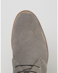 Chaussures derby en daim grises Asos