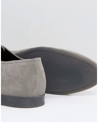 Chaussures derby en daim grises Hugo Boss