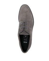 Chaussures derby en daim grises BOSS