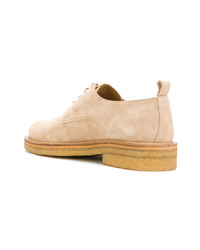 Chaussures derby en daim marron clair AMI Alexandre Mattiussi