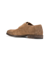 Chaussures derby en daim marron clair Del Carlo