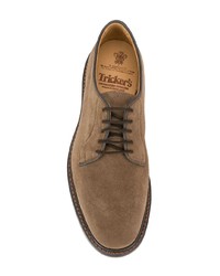 Chaussures derby en daim marron clair Trickers