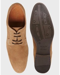 Chaussures derby en daim marron clair Selected