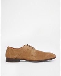 Chaussures derby en daim marron clair Selected