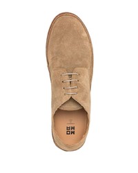 Chaussures derby en daim marron clair Moma