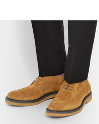 Chaussures derby en daim marron clair Dries Van Noten